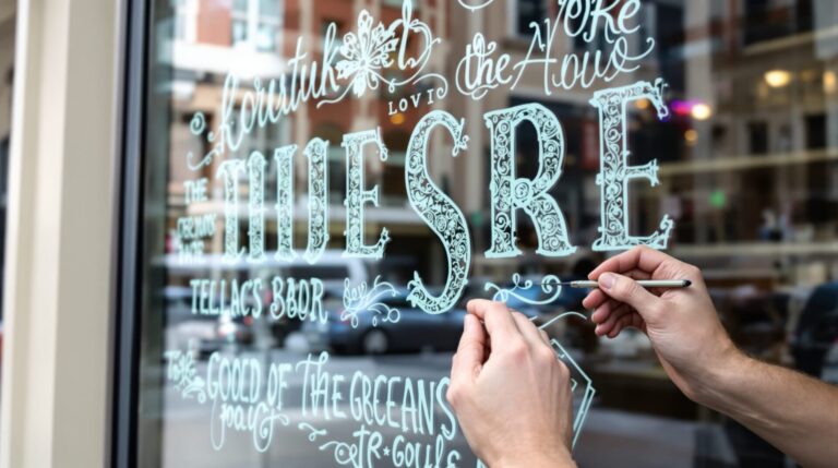 lettrage adhésif personnalisé